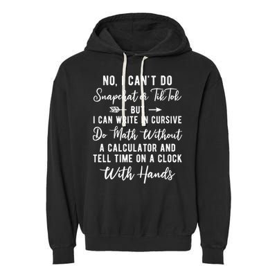 Tell Time On A Clock With Hands Garment-Dyed Fleece Hoodie