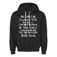 Tell Time On A Clock With Hands Garment-Dyed Fleece Hoodie