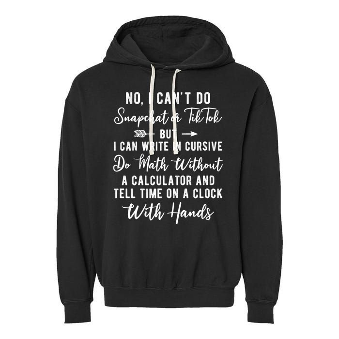 Tell Time On A Clock With Hands Garment-Dyed Fleece Hoodie