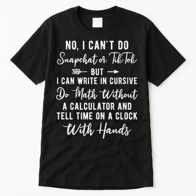 Tell Time On A Clock With Hands Tall T-Shirt
