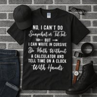 Tell Time On A Clock With Hands Tall T-Shirt