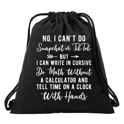 Tell Time On A Clock With Hands Drawstring Bag