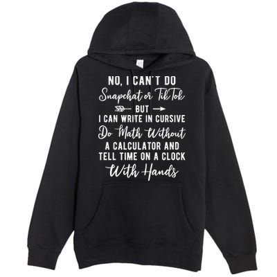 Tell Time On A Clock With Hands Premium Pullover Hoodie