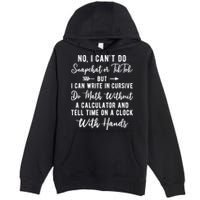 Tell Time On A Clock With Hands Premium Pullover Hoodie