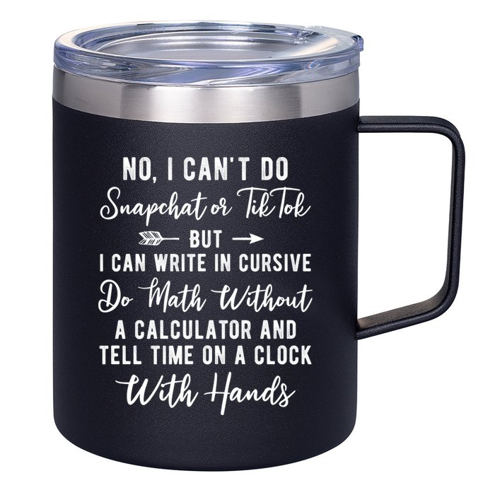 Tell Time On A Clock With Hands 12oz Stainless Steel Coffee Mug