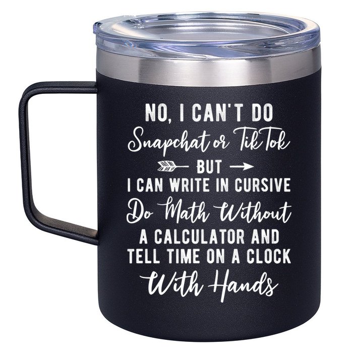 Tell Time On A Clock With Hands 12oz Stainless Steel Coffee Mug