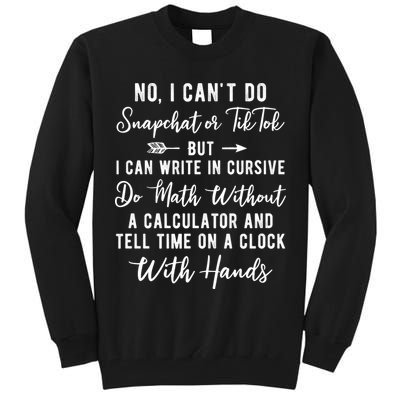 Tell Time On A Clock With Hands Tall Sweatshirt