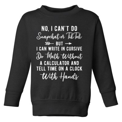 Tell Time On A Clock With Hands Toddler Sweatshirt