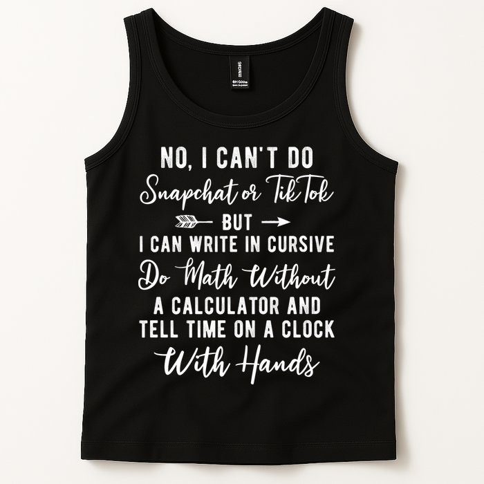 Tell Time On A Clock With Hands Tank Top