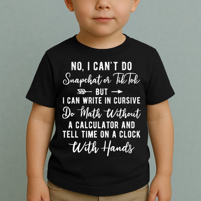 Tell Time On A Clock With Hands Toddler T-Shirt