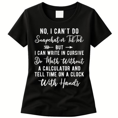 Tell Time On A Clock With Hands Womens T-Shirt