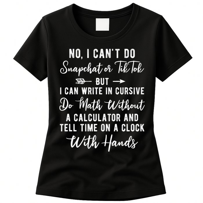 Tell Time On A Clock With Hands Womens T-Shirt