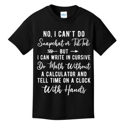 Tell Time On A Clock With Hands Kids T-Shirt