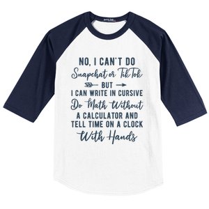 Tell Time On A Clock With Hands Baseball Sleeve Shirt