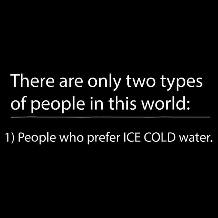 Two Types Of People In This World. Ice Cold Water Sweatshirt