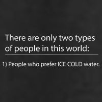 Two Types Of People In This World. Ice Cold Water Golf Towel