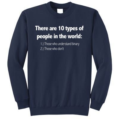 Ten Types Of People Understand Binary Funny Math Joke Gift Sweatshirt