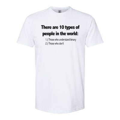 Ten Types Of People Understand Binary Funny Math Joke Gift Softstyle CVC T-Shirt