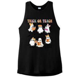 Teacher Trick Or Teach Reading Teacher Teaching My Boos Gift Ladies PosiCharge Tri-Blend Wicking Tank