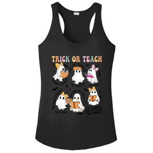 Teacher Trick Or Teach Reading Teacher Teaching My Boos Gift Ladies PosiCharge Competitor Racerback Tank