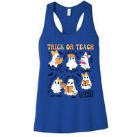 Teacher Trick Or Teach Reading Teacher Teaching My Boos Gift Women's Racerback Tank