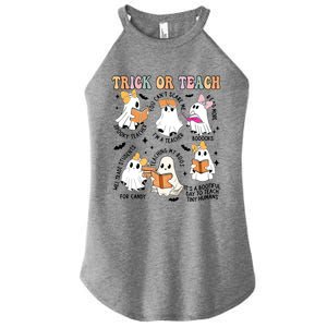 Teacher Trick Or Teach Reading Teacher Teaching My Boos Gift Women's Perfect Tri Rocker Tank