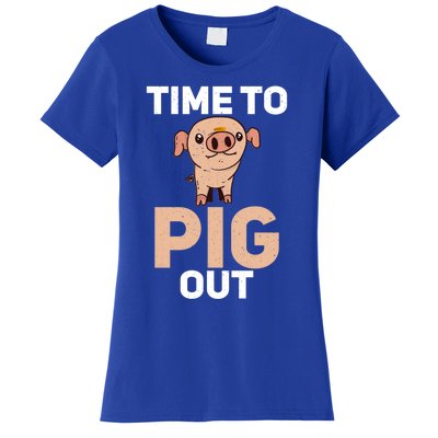 Time To Pig Out Pig Owner Pig Farmer Meaningful Gift Women's T-Shirt