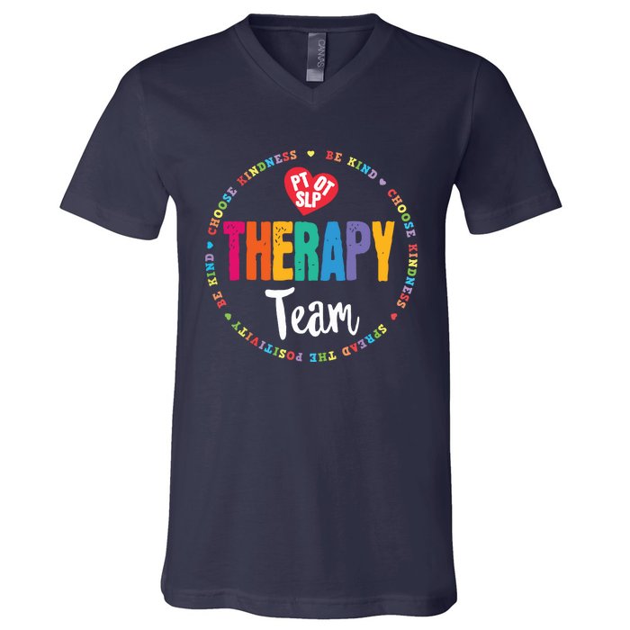 Therapy Team PT OT SLP Physical Occupational Therapist V-Neck T-Shirt