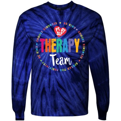 Therapy Team PT OT SLP Physical Occupational Therapist Tie-Dye Long Sleeve Shirt