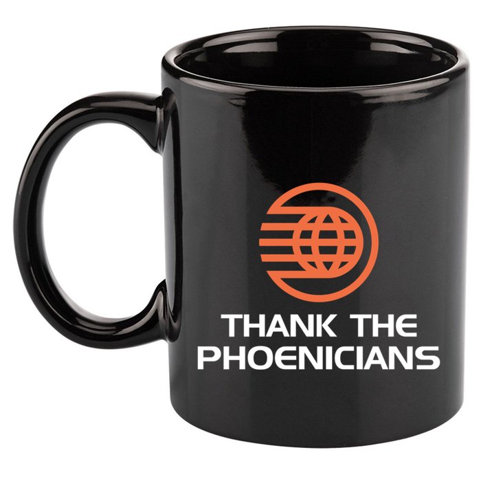 Thank The Phoenicians! 11oz C Handle Ceramic Mug
