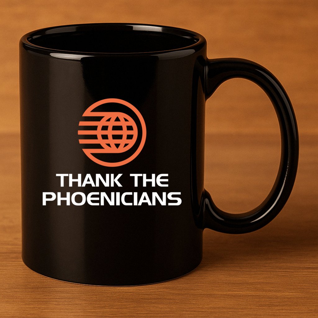 Thank The Phoenicians! 11oz C Handle Ceramic Mug