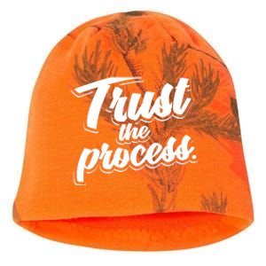 Trust The Process Motivational Quote Workout Gym Kati - Camo Knit Beanie