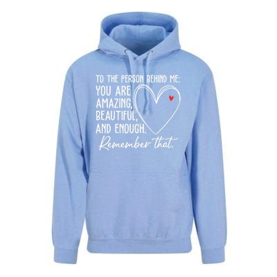 To The Person Behind Me You Are Amazing Beautiful Heart Love Gift Unisex Surf Hoodie