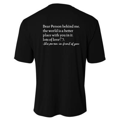 To The Person Behind Me Dear Person Behind Me You Matter Back Only Youth Performance Sprint T-Shirt