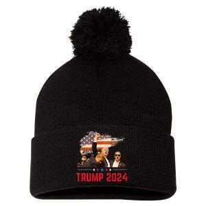 Trump Trending Political Trump 2024 Election Pom Pom 12in Knit Beanie