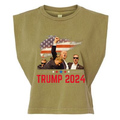 Trump Trending Political Trump 2024 Election Garment-Dyed Women's Muscle Tee