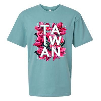 Taiwan Taiwanese Proud Plum Blossom Flowers National Pride Gift Sueded Cloud Jersey T-Shirt