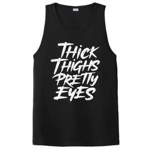 Thick Thighs Pretty Eyes Big Gym Fitness PosiCharge Competitor Tank