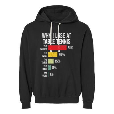 Table Tennis Player Joke For Ping Pong Garment-Dyed Fleece Hoodie