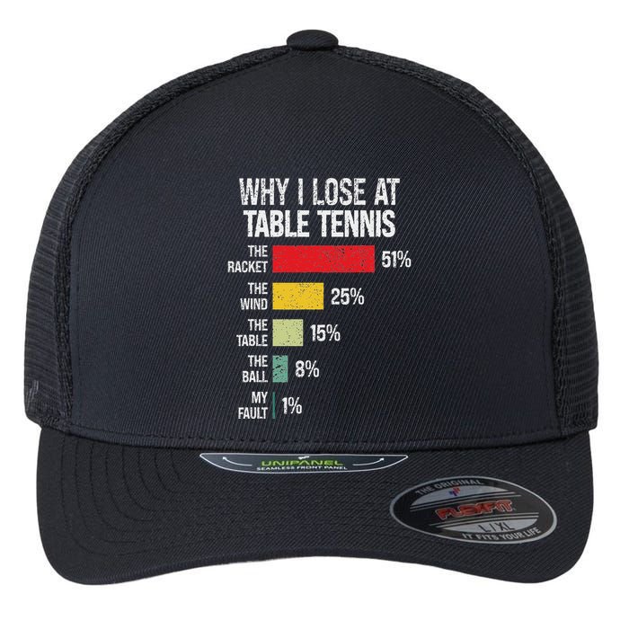 Table Tennis Player Joke For Ping Pong Flexfit Unipanel Trucker Cap