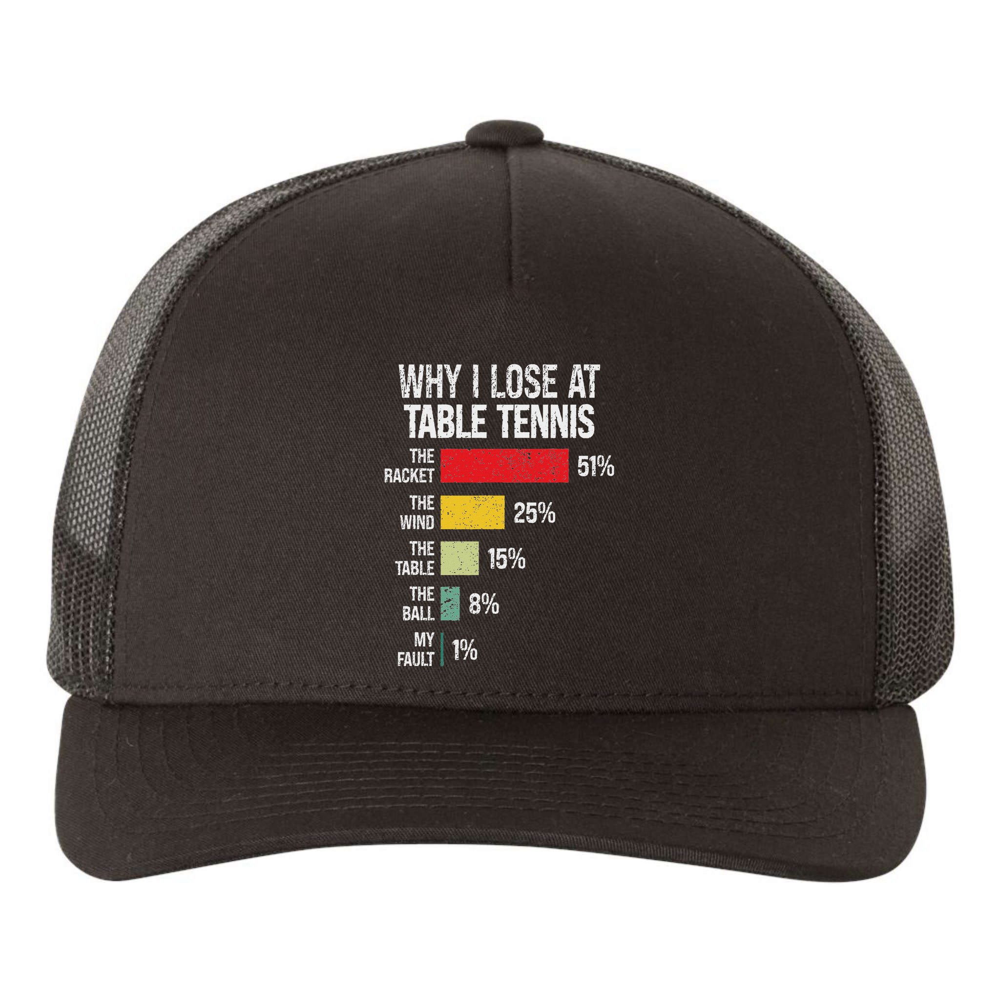 Table Tennis Player Joke For Ping Pong Yupoong Adult 5-Panel Trucker Hat