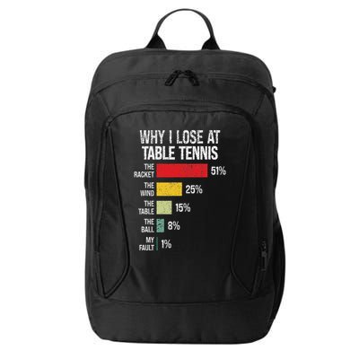 Table Tennis Player Joke For Ping Pong City Backpack