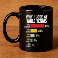 Table Tennis Player Joke For Ping Pong 11oz C Handle Ceramic Mug