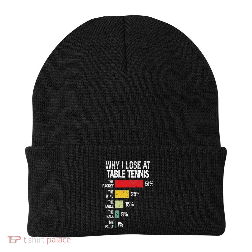 Table Tennis Player Joke For Ping Pong Beanie
