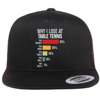 Table Tennis Player Joke For Ping Pong Flat Bill Trucker Hat