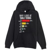 Table Tennis Player Joke For Ping Pong Premium Pullover Hoodie