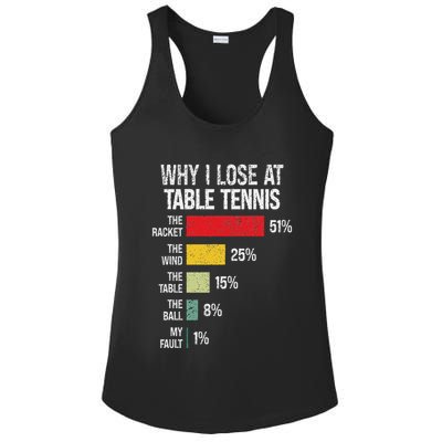 Table Tennis Player Joke For Ping Pong Ladies PosiCharge Competitor Racerback Tank