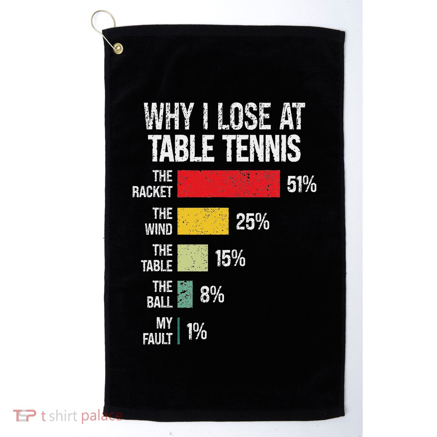 Table Tennis Player Joke For Ping Pong Golf Towel