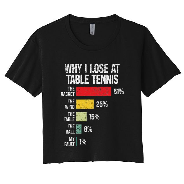 Table Tennis Player Joke For Ping Pong Crop Top