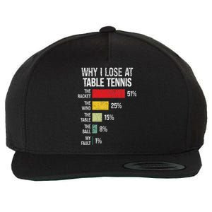 Table Tennis Player Joke For Ping Pong Wool Snapback Cap